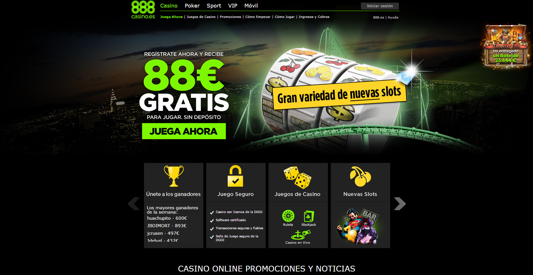 tecnología en 888 casino online en vivo